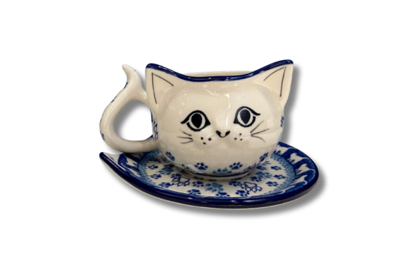 H16 Bunzlau Kop en schotel  1771X Black Cat 0,25 L 005 Bolle Mokken 240 ml